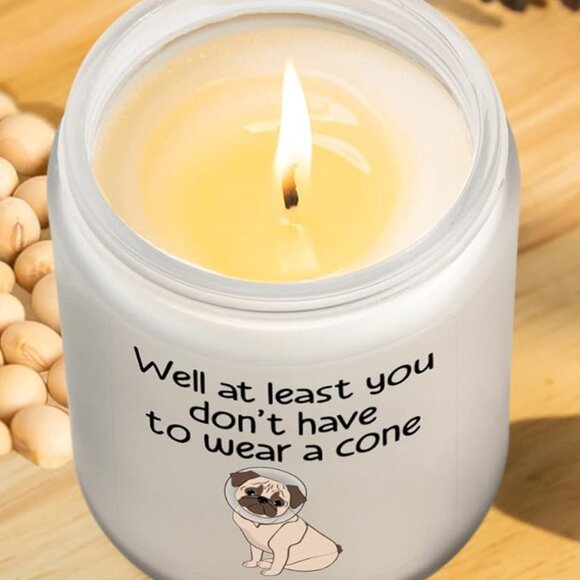 Candle -  'Well at Least You Don't Have to Wear a Cone' - Humorous Get Well Gift - Picture 3 of 8
